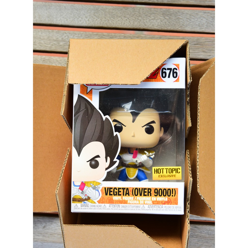 [New box 10/10] Mô hình nhân vật Funko Pop Vegeta (Over 9000!) #676 Hot Topic Exclusive