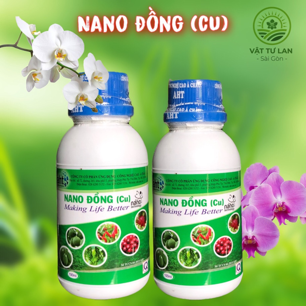 Chế phẩm cho cây Nano AHT - Đồng - 100ml