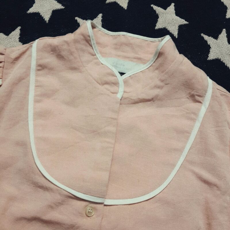 ÁO SƠ MI TAY CÁNH SEN, CỔ TRỤ SIÊU XINH 2hand