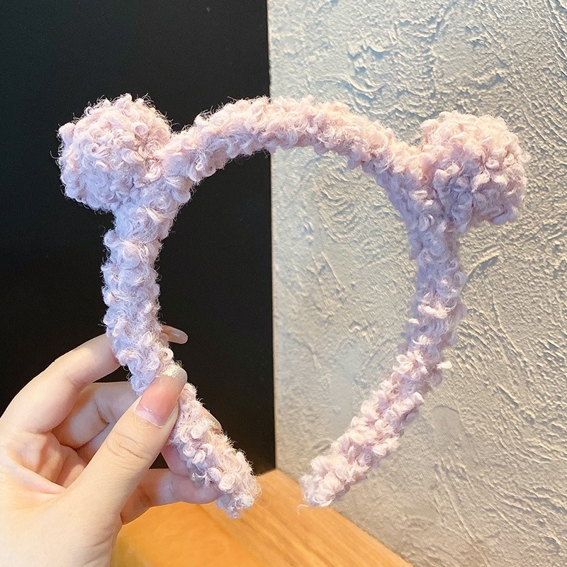 Băng đô cài tóc bằng vải bông chống trượt thời trang Hàn Quốc dễ thương cho nữ