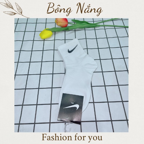 Vớ nam nữ Nike nhiều size, tất nam nữ nike 3 size màu trắng hàng dệt kim chất lượng cao thời trang unisex