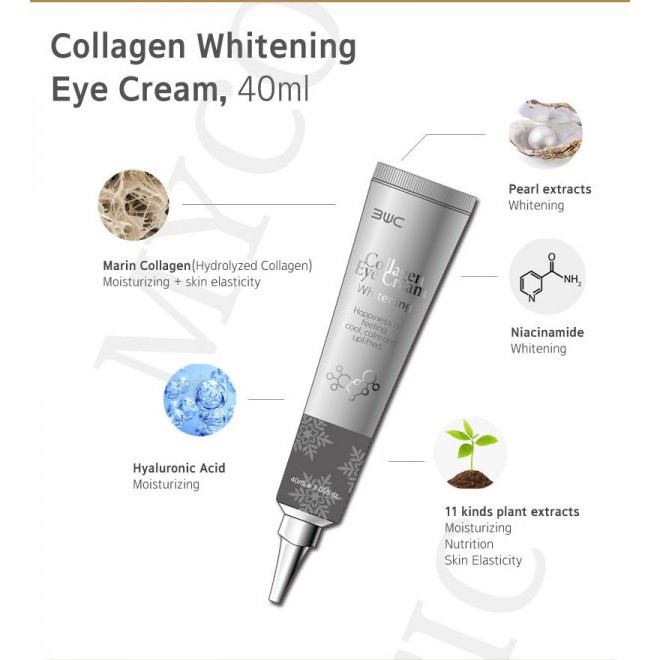 Kem dưỡng trắng, bớt thâm vùng mắt 3W Clinic Collagen Whitening Eye Cream | BigBuy360 - bigbuy360.vn