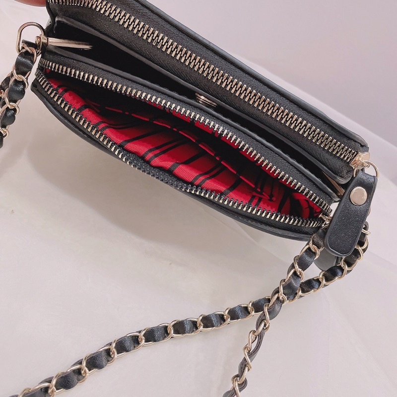 Túi đeo chéo mini nữ hobo 2 khóa đẹp thời trang đi chơi nhỏ gọn HT058