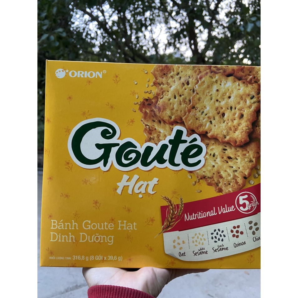 BÁNH GOUTE HẠT DINH DƯỠNG ORION 316.8G ( 8 gói x 39.6g)