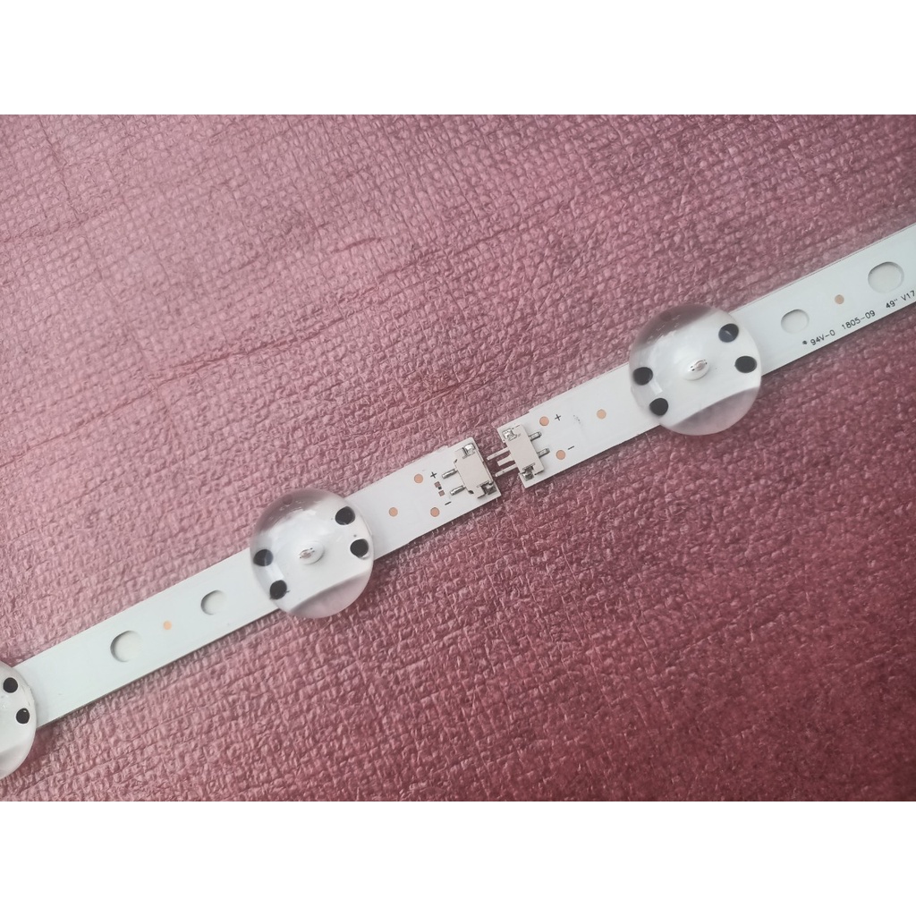 THANH LED TIVI LG 49UJ652T 49LV340 49LJ614T HÀNG MỚI 100%, BỘ 2 THANH MỖI THANH 12 BÓNG 3v, GỒM 4 KHÚC NỐI LẠI