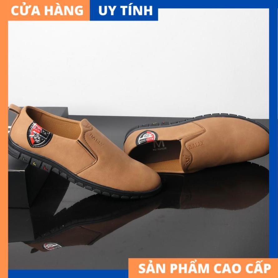 Giày lười nam màu da bò chất lượng cao VP429 Gấu Nâu [HÀNG CAO CẤP] | BigBuy360 - bigbuy360.vn