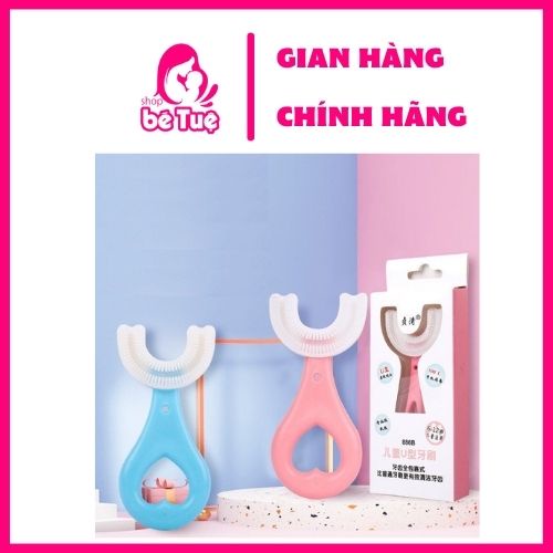 Bàn chải đánh răng cho bé chữ u chất liệu Silicon chịu được lực cắn, cho bé từ 2 tuổi - 6 tuổi