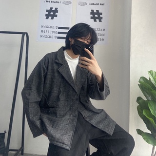 Blazer kẻ sọc đen nam nữ -Meo4.store