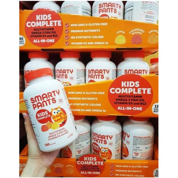 Kẹo Dẻo Vitamin Trẻ Em Smarty Pants Vitamin Tổng Hợp 180 Viên của Mỹ