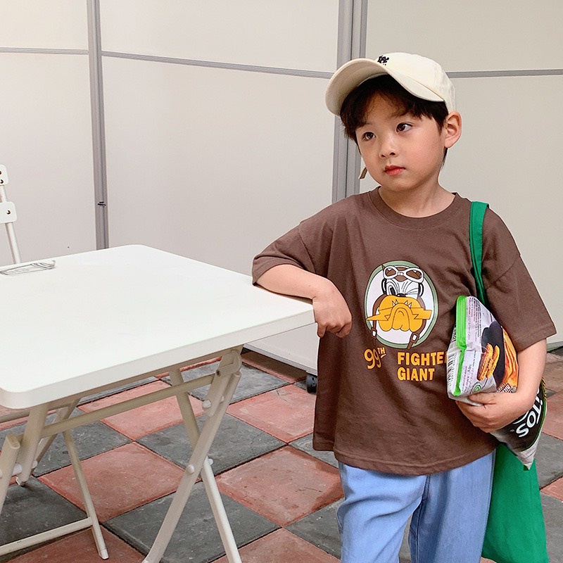 Áo phông cộc tay cho bé trai hoạt hình ngộ nghĩnh - Quần áo mùa hè trẻ em Treebibi 2-8 tuổi (Có ảnh, clip thật)