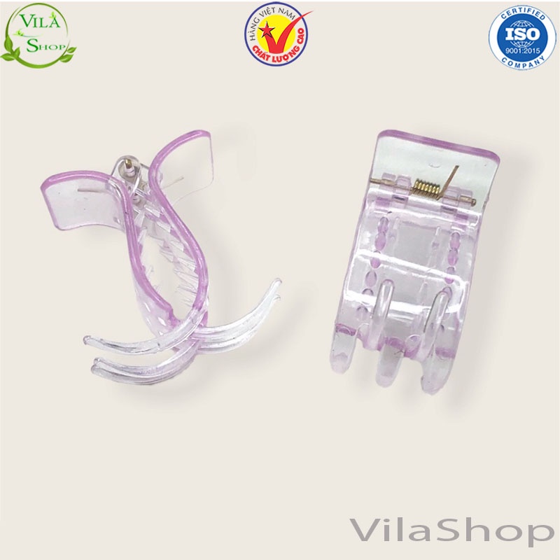 Kẹp Tóc, Kẹp Càng Cua 5 Răng, Chất Liệu Nhựa Trong Suốt Nhiều Màu Gọn Nhẹ Tiện Lợi