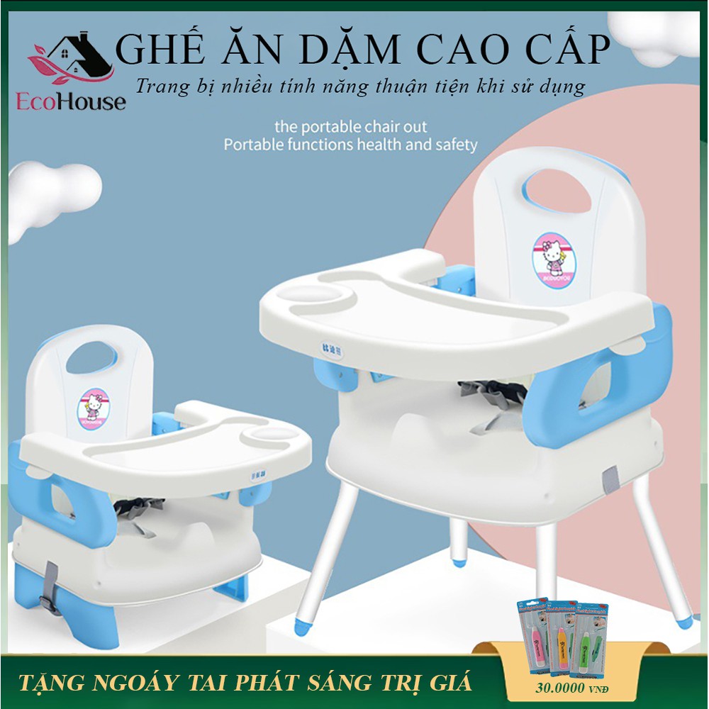 Ghế ăn dặm cho bé, ghế ăn dặm gấp gọn, mặt ghế có các hốc để thức ăn tiện lợi, bảo hành 12 tháng, lỗi đổi mới trong 7 ng