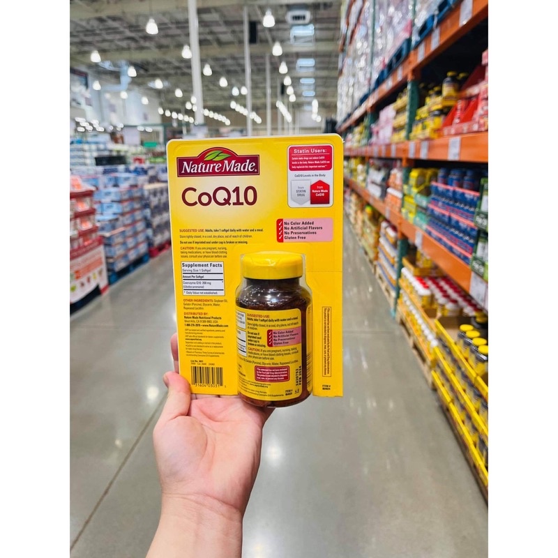 Viên uống bổ tim mạch ngừa đột quỵ CoQ10 200mg Nature Made 140 viên