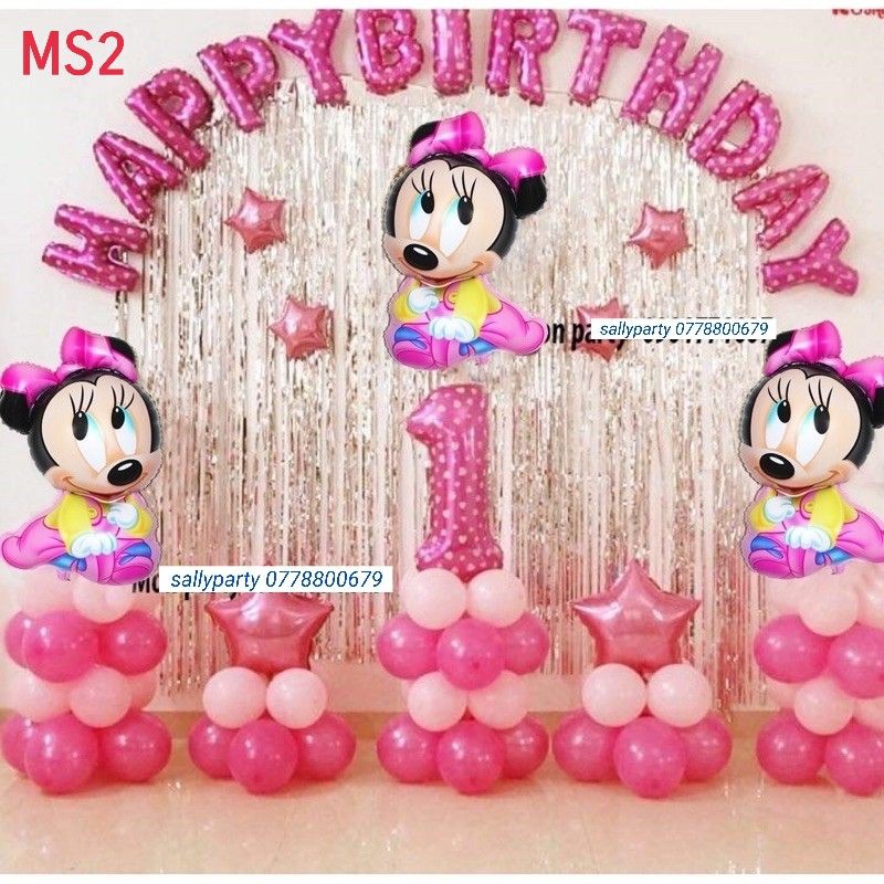 SET BÓNG TRANG TRÍ SINH NHẬT CHUỘT MICKEY BÉ THÔI NÔI