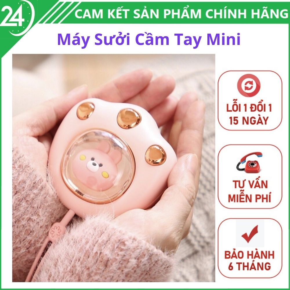 Máy sưởi ấm mini cầm tay thông minh đáng yêu – Máy sưởi ấm tay cao su tự nhiên - Bảo hành 6 tháng