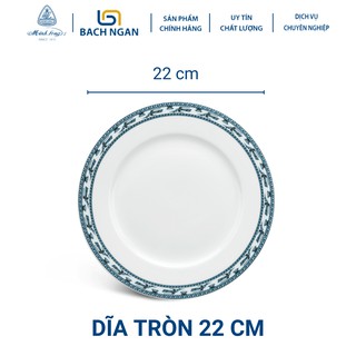 Dĩa tròn 22 cm Jasmine Chim Lạc hàng đẹp cao cấp dùng trong gia đình, đãi khách