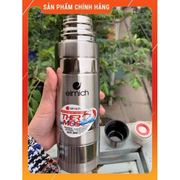 Bình giữ nhiệt Elmich 5196 inox 304 500ml, 750ml, 1000ml nhập khẩu Séc