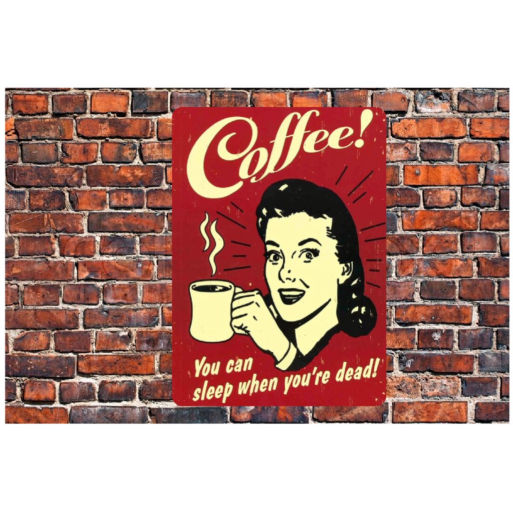 Tranh Thiếc ~A4 "Quán Coffee,Cafe" V2