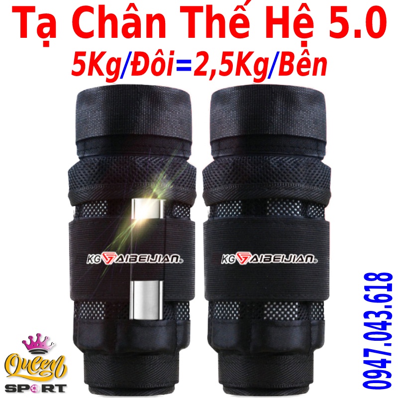 Tạ đeo chân tay cao cấp 5.0 10kg/8kg/6kg/5kg/4kg/đôi phiên bản tạ hoàn hảo nhất cho chạy bộ, thể thao tổng hợp, BH 2 NĂM
