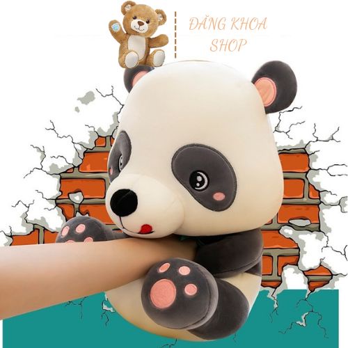 Gấu Bông Gấu Trúc PANDA Ôm Măng - Gấu Trúc Nhồi Bông Ôm Tre Vải Misino Cao Cấp