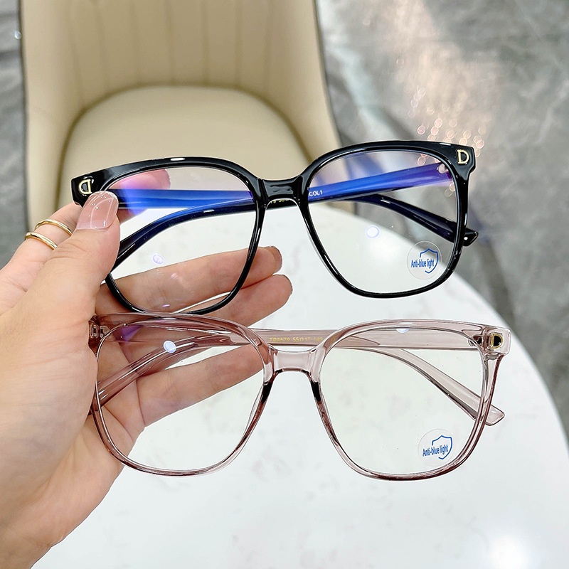【0-600°】【Hàng Có Sẵn】Kính Cận Gọng Nhựa Chống Bức Xạ Ánh Sáng Xanh Dương Cho Nam Và Nữ