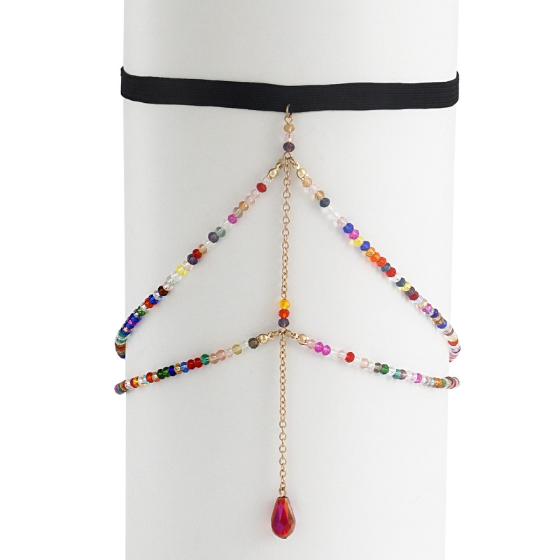 Youyo Dây Đeo Đùi Dạng Chuỗi Hạt Tua Rua Nhiều Màu Sắc Chống Trượt Thời Trang Đi Hộp Đêm Bãi Biển Đêm Dành