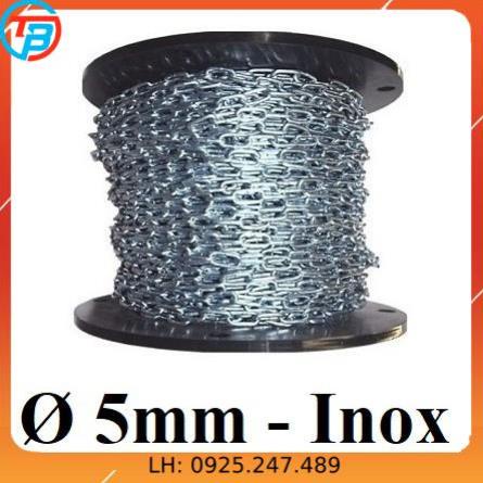 Dây xích INOX 304 Phi [ 5mm ] CÁP THÉP Thái Bình VinàN
