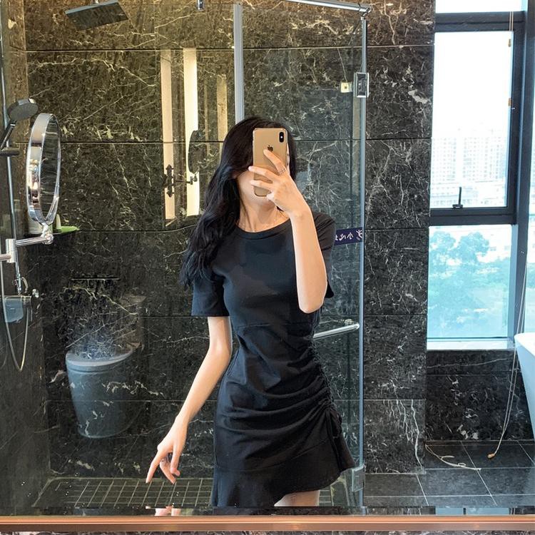 Đầm mini phối dây cột thời trang Hàn Quốc