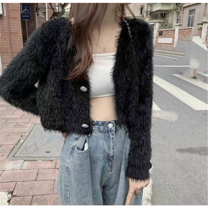 Áo len nữ cadigan, áo lông croptop chất len mịn mặc cực sang  mix đồ cực xinh hàng quảng châu cao cấp | BigBuy360 - bigbuy360.vn
