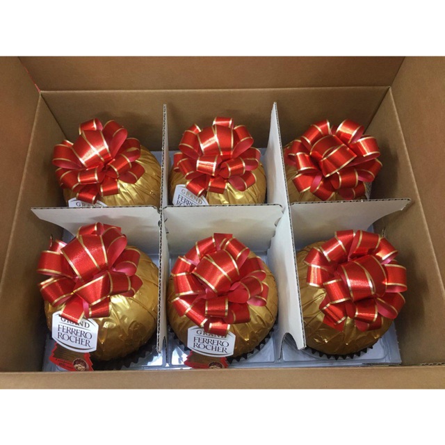 SOCOLA FERRERO ROCHER QUẢ CẦU NƠ VÀNG SIZE TO 250g