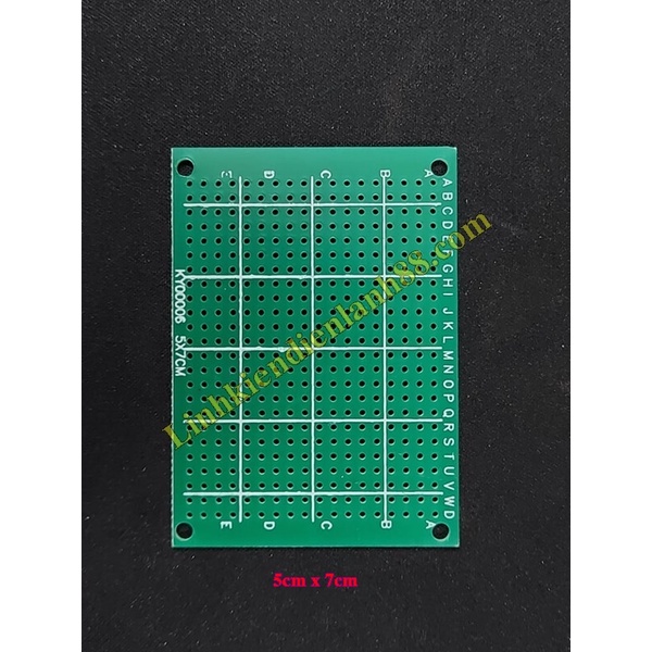5 Cái PCB lỗ 5x7cm phíp thủy tinh 1 mặt.