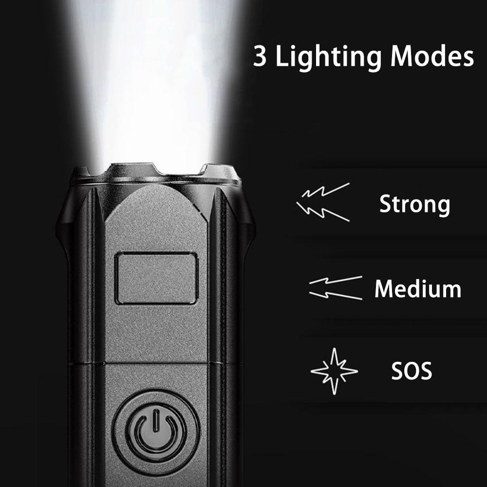 Đèn Pin Sạc Được Với 3 Chế Độ Chiếu Sáng