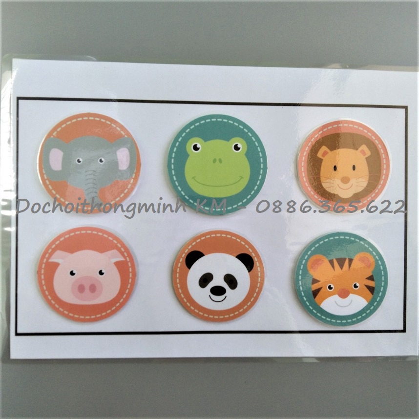 HỌC LIỆU - Matching hình bóng 6 động vật trong rừng