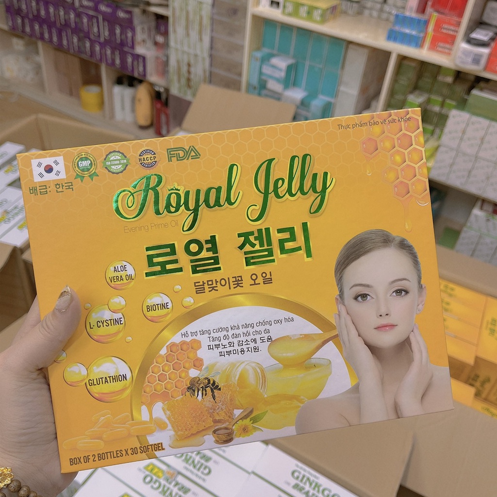 Viên Uống Đẹp Da Sữa Ong Chúa Royal Jelly Hàn Quốc Sét 2 lọ 60 viên