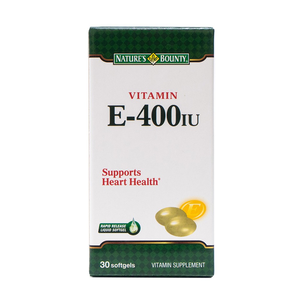 Viên Uống Vitamin E NATURE'S BOUNTY 400IU Hộp 30 Viên | BigBuy360 - bigbuy360.vn