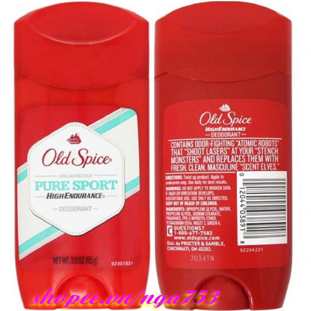 Sáp Lăn Nách Old Spice Pure Sport 85g 100% chính hãng. shop 99K cung cấp và bảo trợ.