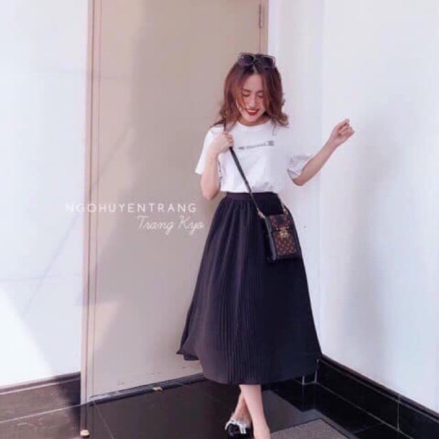 Chân váy xếp li dài⚡️FREESHIP EXTRA⚡️sang chảnh thướt tha | BigBuy360 - bigbuy360.vn