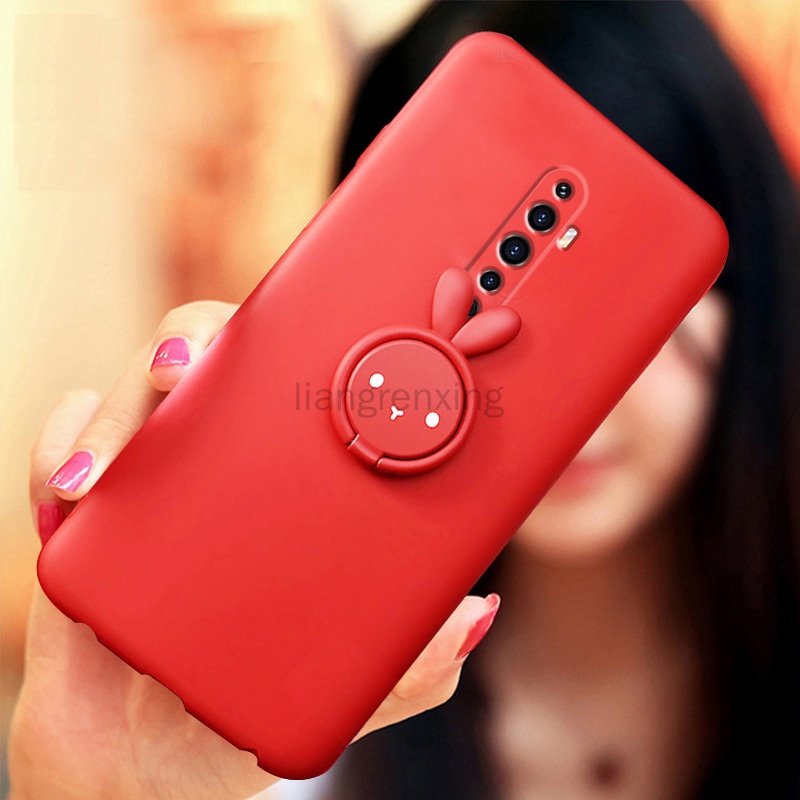 Ốp lưng OPPO reno oppo reno 2 oppo reno2 f oppo reno 2f Ốp điện thoại silicon dẻo kèm giá đỡ nhẫn họa tiết hoạt hình chú thỏ dễ thương cho OPPO reno reno 2 reno2 f reno 2f