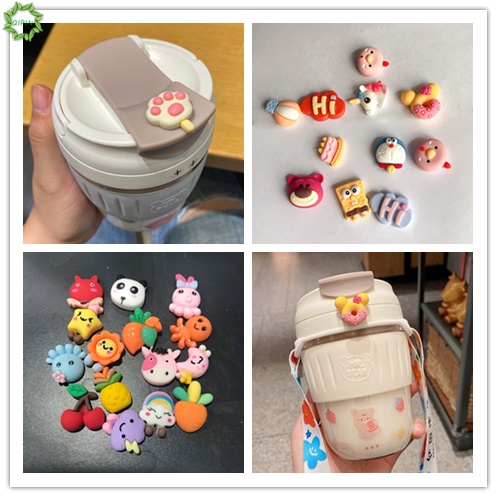 4 Phụ kiện dán trang trí ốp điện thoại họa tiết hoạt hình 3d diy màu sắc ngẫu nhiên