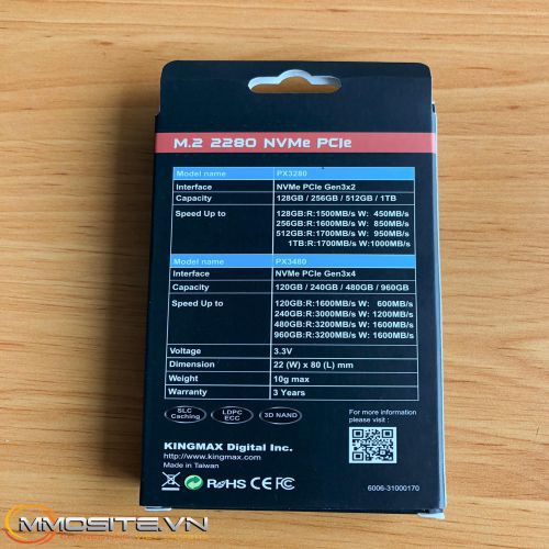 Ổ cứng SSD 512GB Kingmax ZEUS M2 SATA III - Bảo hành 3 năm