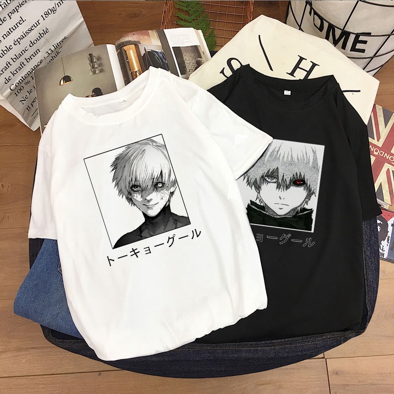 Áo Thun Nữ Hình Anime Nhật Bản Áo Thun Tokyo Ghoul Kaneki Ken Ngắn Tay