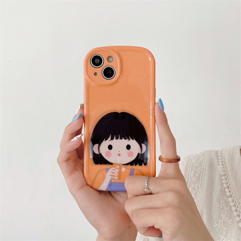 Ốp Điện Thoại In Hình Cô Gái Hoạt Hình Xinh Xắn Cho iphone 12 13 11 Pro Max X Xs Max Xr Fih8