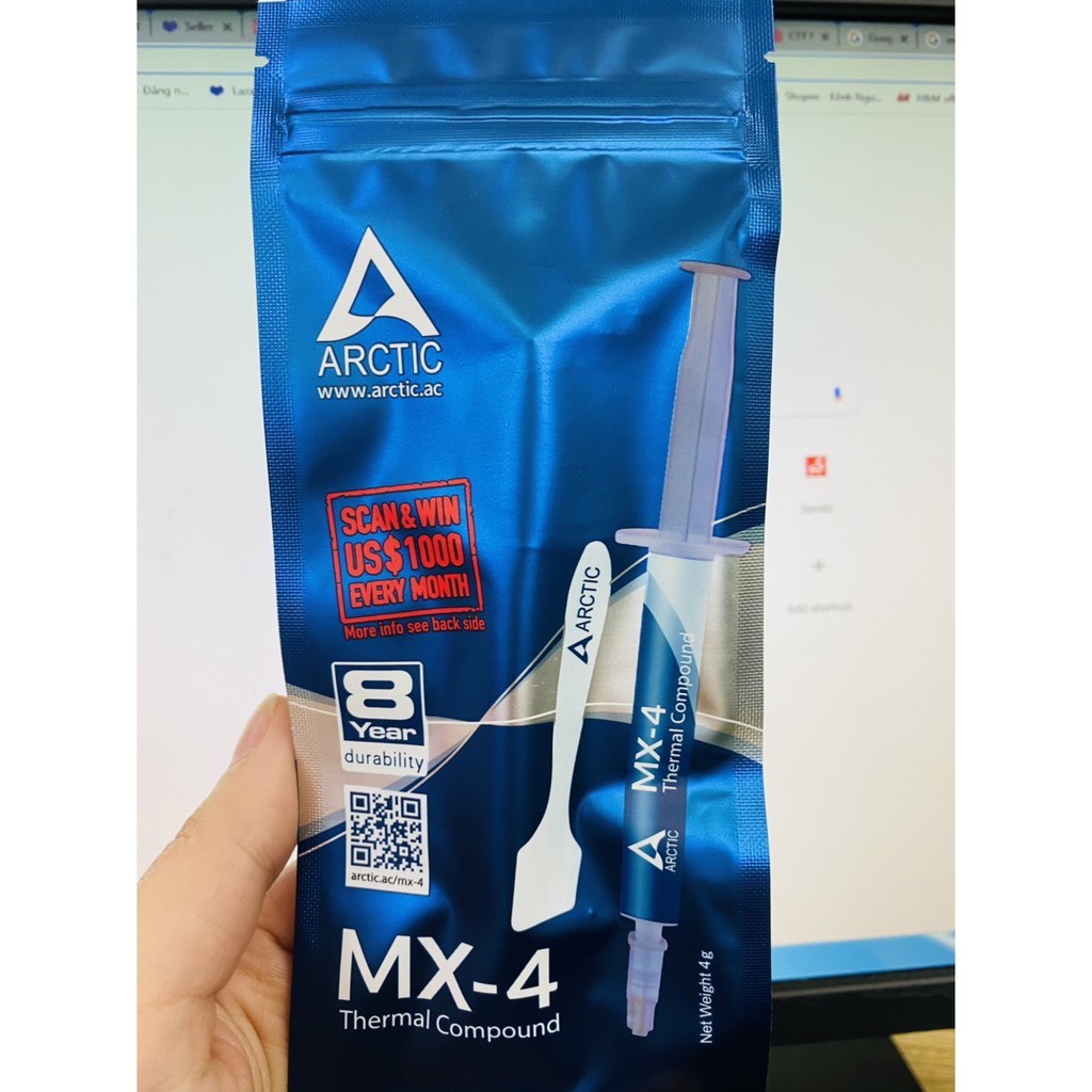 Keo Tản Nhiệt Arctic MX4 Làm Mát Cpu Xi Lanh To Xám HY510 VNET