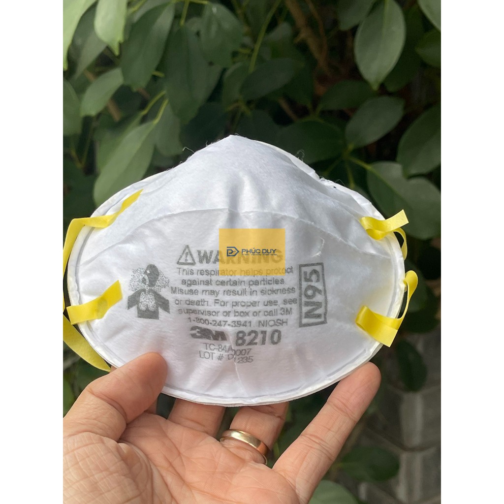 [CHÍNH HÃNG ] 1 CÁI Khẩu trang 3M 8210 CHUẨN N95 đeo qua gáy, Bụi Mịn PM 2.5, Ngăn Vi khuẩn