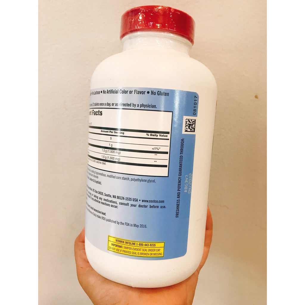 DATE 2025 Viên uống Glucosamin HCL 1500mg With MSM 1500mg glucosamine Kirkland 375 Viên