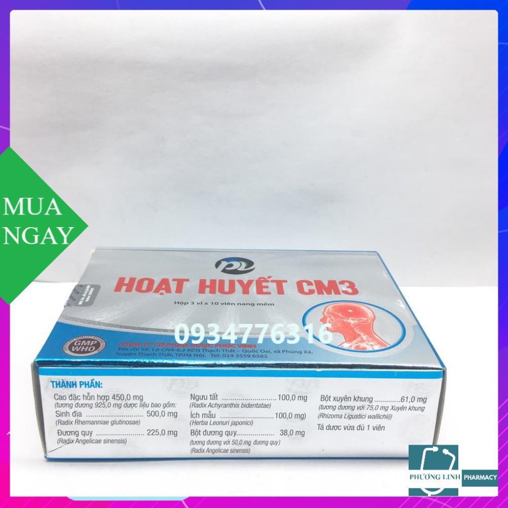 hoạt huyết cm3 hộp 30 viên nang mềm