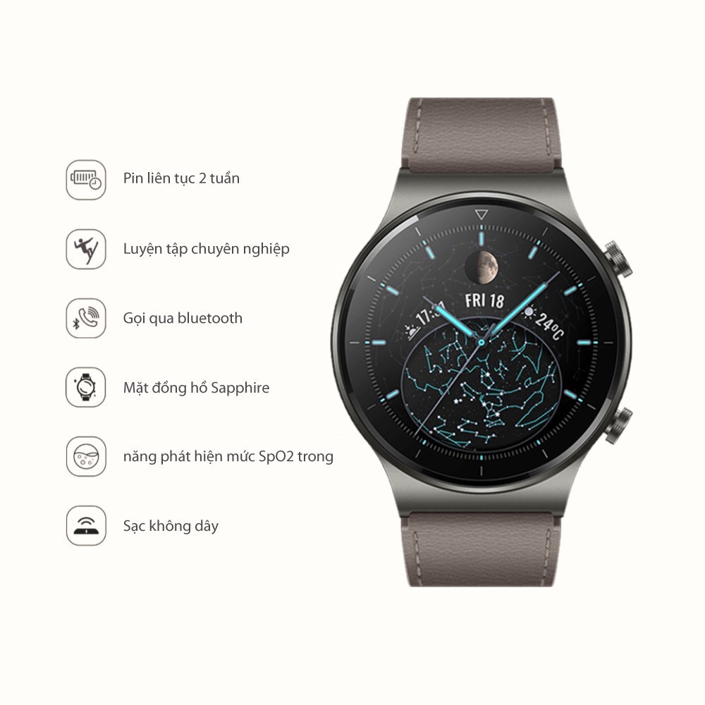 Đồng hồ thông minh Huawei Watch GT 2 Pro phiên bản quốc tế Tiếng Việt- Hàng mới 100% |