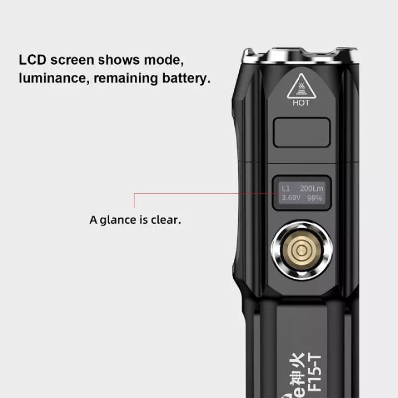 Đèn Pin Siêu Sáng  Supfire F15 Zoom Đèn Pin Chống Nước Cầm Tay Mini Ngoài Trời 36W/P90/2000LM