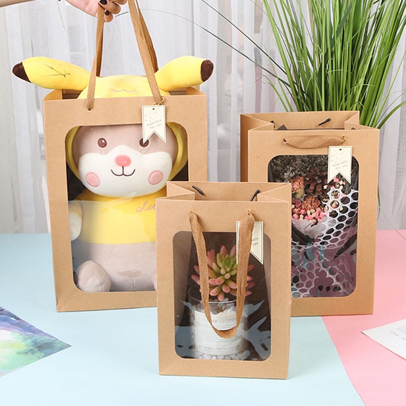 Túi giấy trong suốt đựng quà tặng thiết kế đơn giản