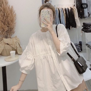 {vintagevn} Áo Babydoll Tiểu Thư A222 Cổ Tròn Quảng Châu HIHISHOPHAHA